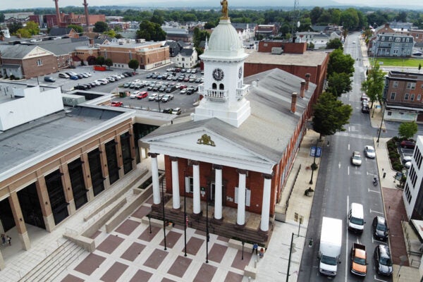 aerial of courthouse