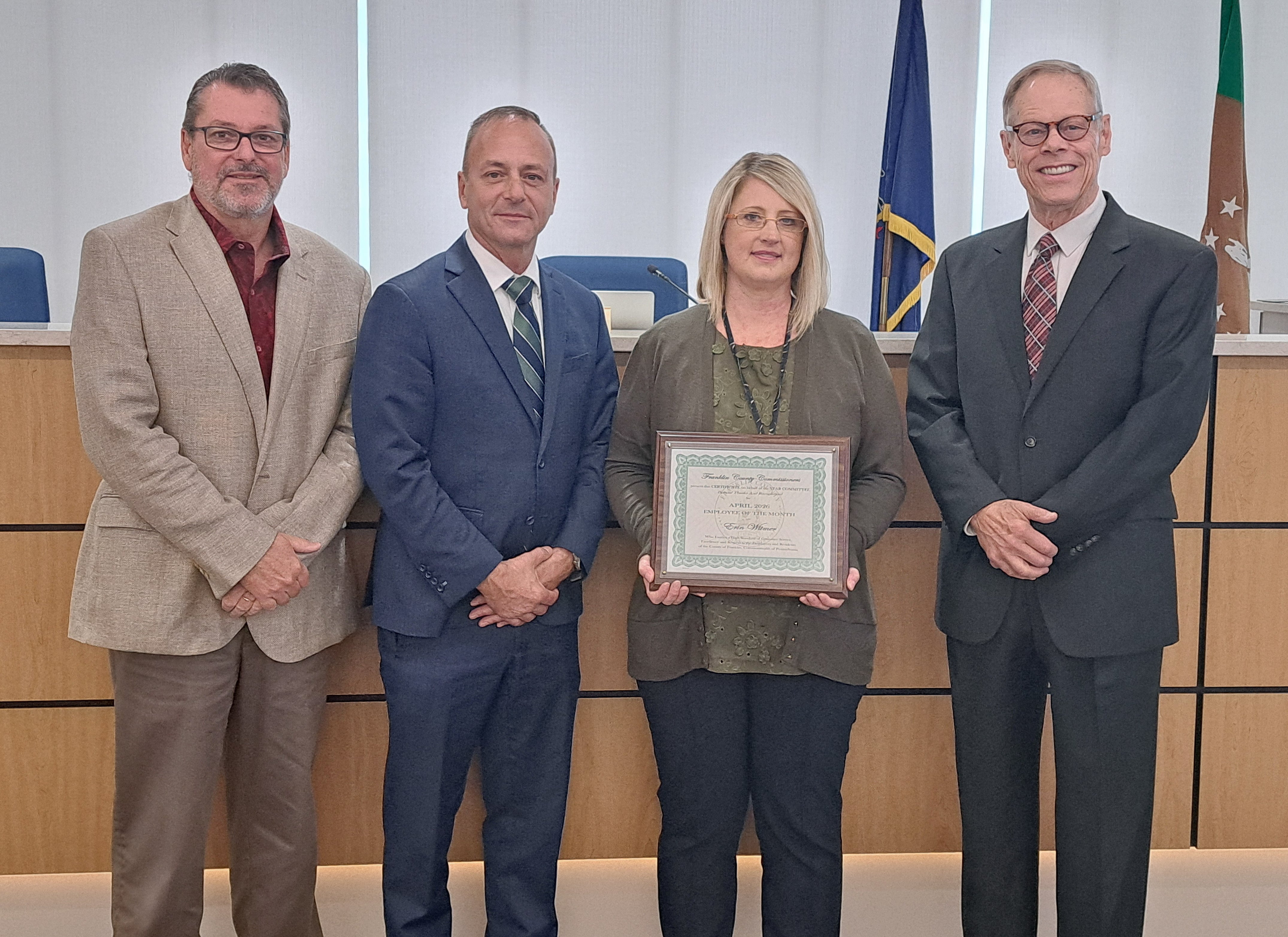 Witmer Named Franklin County’s April Employee Of The Month